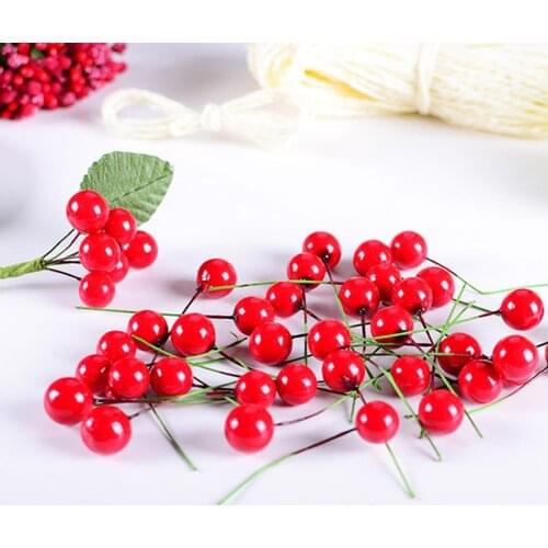 Helpful Premium Simulation Red Holly Berries Home Decorations for Indoor