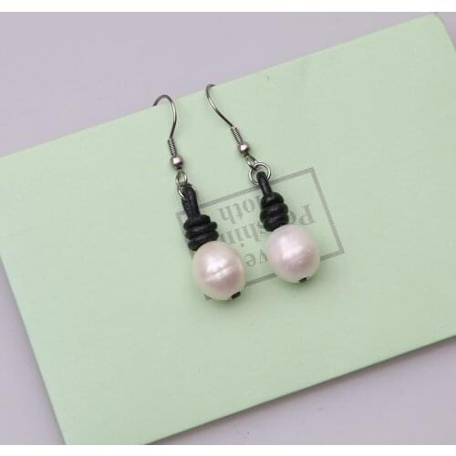 Pearl Dangle earrin Big Pearl Dangle Earring,White Freshwater Pearl Beaded Earring,Oval Beads Dangle Jewelry,Beaded Drop Jewelry