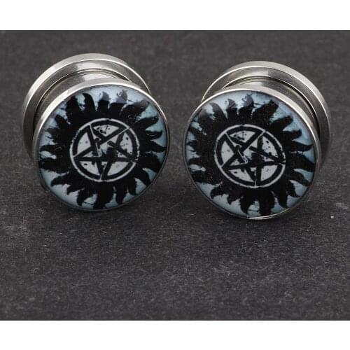 TIANCIFBYJS Wholesale Piercing Plugs Earrings Stainless Steel Ear Expander Gauges 5-16mm Screw Ear Lobe Stretcher Body Jewelry
