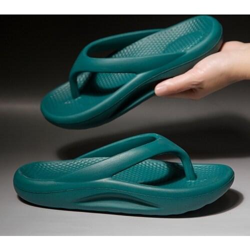 Slippers Mens Slippers Womens Trend Non-slip Deodorant Flip-flops Mens Summer Plus Size Soft Bottom Couples Korean Version