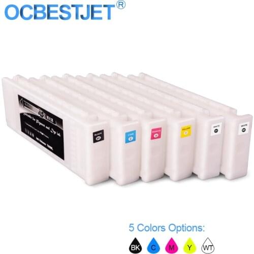 T7251-T7254 T725A T7251 Compatible Ink Cartridge Filled With Ink For Epson SureColor F2000 F2100 600ML/PC (5 Colors Options)