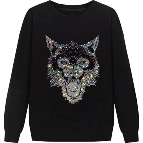 Trend Letter Design RhinestoneWinter Mens Hoodie Oversized Hoody Long Sleeve Pullover Exquisite Hot Diamond Heavy Craft