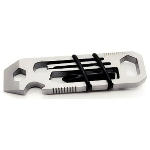Wholesale 100 Pieces/lot Outdoor Stainless Steel Inner 6 Angle Wrench Multi-function EDC Key Combination Tool Camping Kit