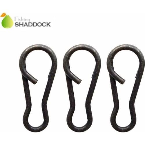 50pcs Matte Black Carp Fishing Snaps Connector Carp Rigs Speed Links Single Hook B Type Snap Carp Fishing Accessories