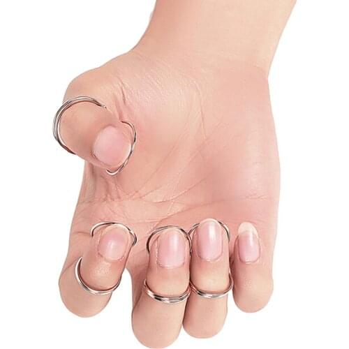 1*Thumb Ring Pick +3*Forefinger Ring Picks Metal Guitar Finger Ring