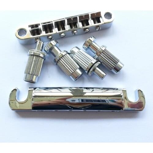 1 Set Chrome Silver Tune-O-Matic LP SG Electric Guitar Bridge And Tailpiece For Epi MADE IN KOREA
