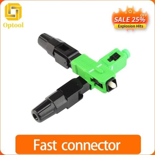 100pcs FTTH SC APC UPC Connector Fast/Quick SC APC Fast Connector Embedded SC adapter support 0.9mm 2.0mm 3.0mm high quality