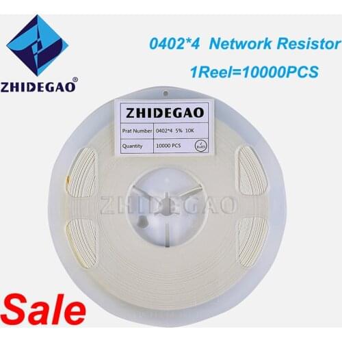 10000Pcs 0402*4 5% 8P4R 2*4P SMD Network Resistor array 0 ohm ~ 1M ohm 1R 10R 100R 220R 330R 470R 1K 4.7K 10K 47K 100K 200K
