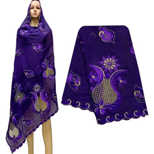 2020 Muslim high-quality new soft cotton scarf shawl, multi-color embroidered scarf-style headscarf, autumn scarf BE901