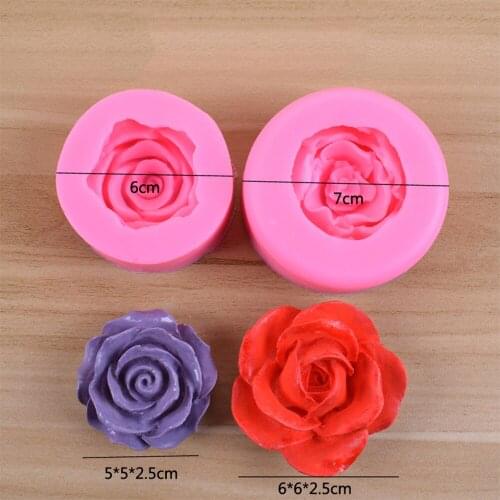 2020 New Rose shape Silicone Fondant Soap 3D Cake Mold Cupcake Jelly Candy Chocolate Decoration Baking Tool Flower Bloom Moulds