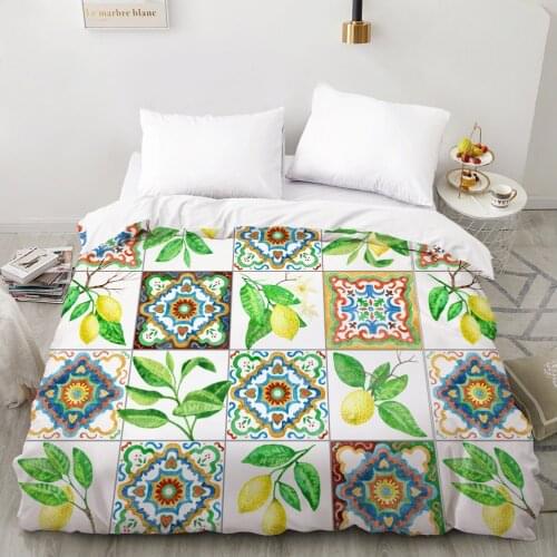 3D Duvet cover Quilt/Blanket/Comfortable Case Luxury Bedding 135 140x200 150x200 220x240 200x220 for Home Bohemian green