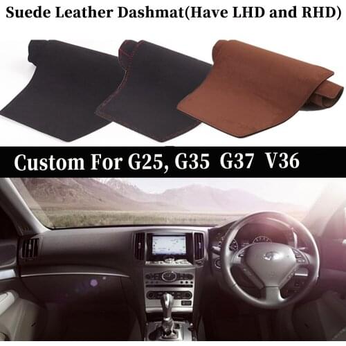 Accessories Car-styling Suede Leather Dashmat Dashboard Cover Dash Mat Carpet For Infiniti G25 G35 G37 V36 2008 2009 2010 2015