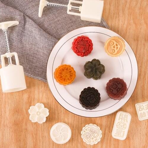 Non-Stick Mold Household Printing Tools Fondant Mooncake Mold Mung Bean Cake Mold Abrasive Pastry Tools Hand Printed Baked Snack