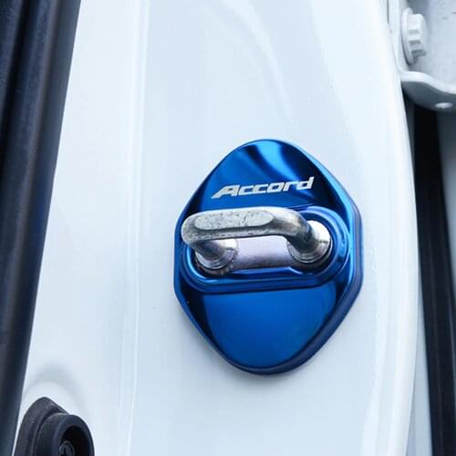 Stainless Steel for Honda Accord 10th 2018 2019 Car Accessories Door Lock Buckle Protector Cover Trim Stickercar Styling