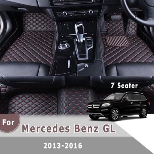 RHD Custom Car Floor Mats For Mercedes Benz GL 2016 2015 2014 2013 7 Seats Car Accessories Interior Styling Decoration Carpet
