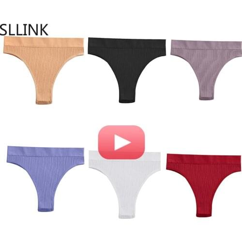 Seamless Women Pantys Girls Thongs High Waisted Soft Woman Briefs Fashion 6 Solid Colors S-XL Sexy Underpants For Women New
