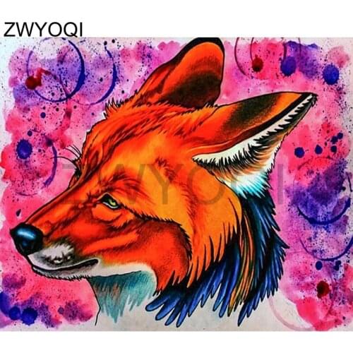 DIY 3D Diamond painting Cross stitch walf Full Square Diamond embroidery Cartoon wolf Full Round Diamond mosaic Cartoon wolf