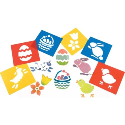 Diy Childrens Painting Hollow Template Pattern Kindergarten Traffic Animal Graffiti Mold Set Children Early Education Toy Gift