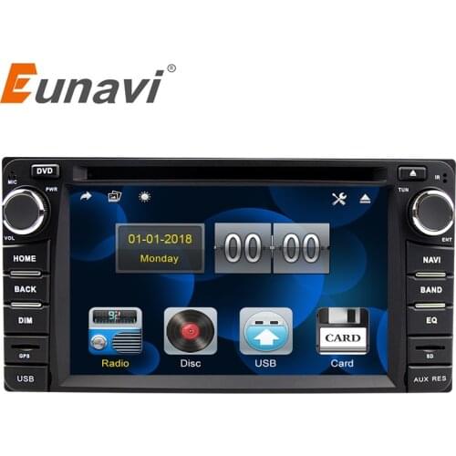 Eunavi 2din car dvd radio player for Toyota Hilux VIOS Old Camry Prado RAV4 Prado 2003-2008 gps navigation stereo touch screen