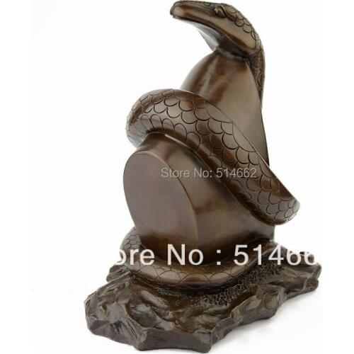 FengShui Brass Ingot Snake Sculptures /Snake STATEUES/ auspicious Snake