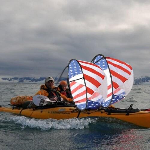 US Flag Foldable Transparent Window Wind Sail for Kayak Canoe Inflatable Boat