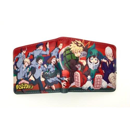 Anime My Hero Academia Wallet Toy PU Leather Billfold Coin Short Purse Card Holder Pocket Cartoon Wallet Toy Gifts