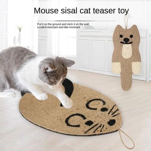 Mouse Design Sisal EVA Cat Scratch Pad Sofa Protection Pet Scratching Bed Toy Claw Nursing Climbing Frame Scraper Mat ZH937