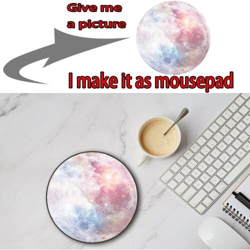 XGZ DIY Photo Custom Round Mouse Pad Seaming Office Keyboard Laptop Desk Pad Rubber Non-Slip Gaming Mouse Pad 200x200/220x220