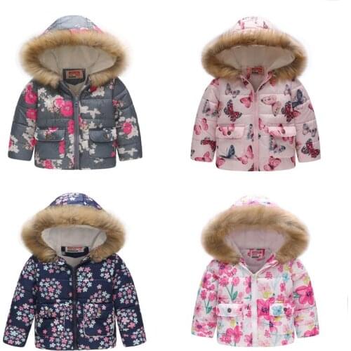 Winter Kids Jackets for Baby Boys Thick Coats Girls Warm Hooded Velvet Jacket Children Outerwear 1-7 Years Toddler Girl Snowsuit