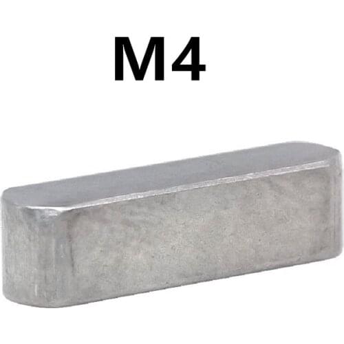 50PCS M4x8/10/12/14/16/18/20/25mm GB1096A Square And Rectangular Keys 304 Stainless Steel Dowel Drive Shaft Parallel Key