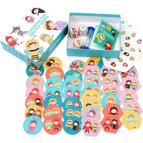 Logic Game Children Matching Toys Character Pattern Color Matching Tabletop Game Memory Concentration Training Educational Toy