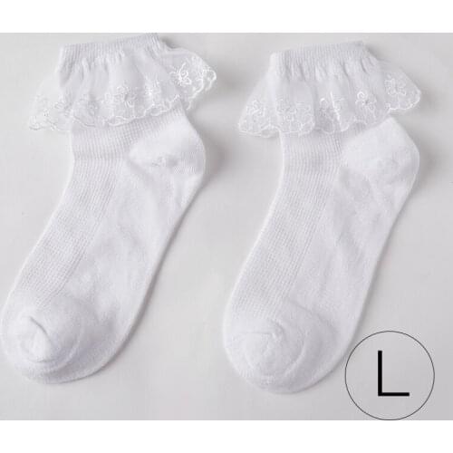Fashion White Lace Latin Dance Accessory Girls Socks Ballroom Kids Accessories Dancewear Practice Clothing Floral Socks G42