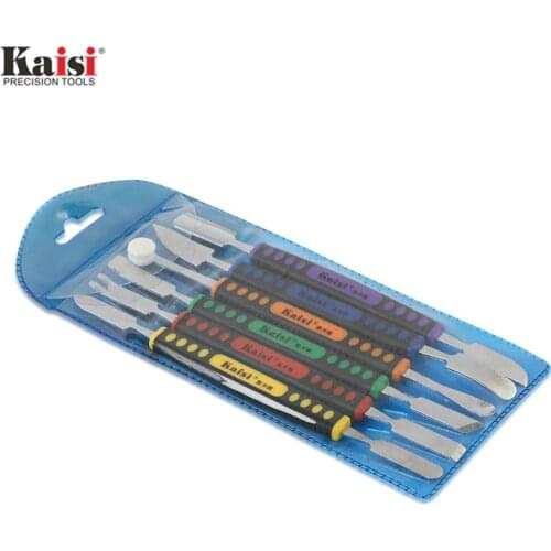 Kaisi 6Pcs Dual Ends Metal Spudger Set for iPhone iPad Tablet Mobile Phone Prying Opening Repair Tool Kit Hand Tool Sets