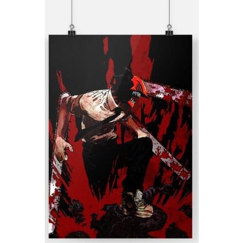 Canvas Print Chainsaw Man Anime Denji Anime Wall Art Poster Painting Modern Home Decor Modular Pictures No Frame For Living Room