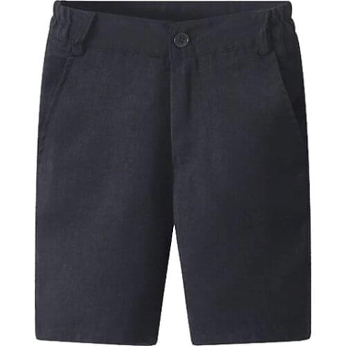 2-10 Years Baby Toddler Uniform Summer School Boys Pants Childrens Solid Black Clothes Kids Pants Knee Length Trousers JW8294