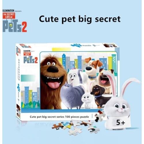 Disney cartoon Secret Life of Pets Puzzle New drawings children puzzle 100 pieces Fun and educational toys