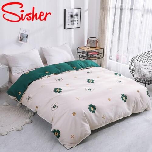 Modern Brief 1pcs Duvet Cover Cartoon Cute Quilt Covers Floral Fruit Printed Duvetcover Single Double Queen King Size Bedclothes