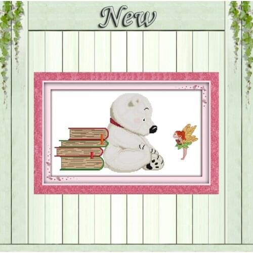 A lovely small white dog,Home crafts,counted printed on canvas DMC 11CT 14CT Cross Stitch kit,hand made Set needlework embroider