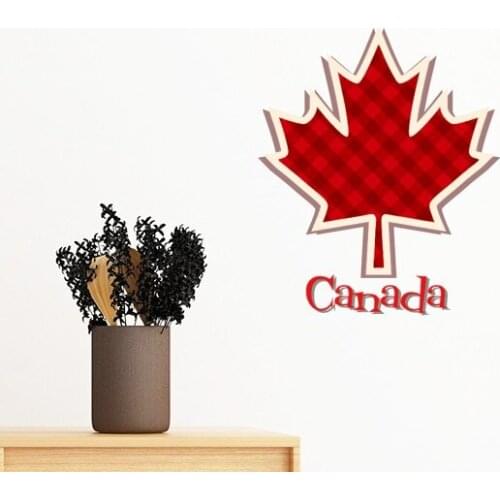 Happy Canada Day 4th Of July Square Maple Leaf Removable Wall Sticker Art Decals Mural DIY Wallpaper for Room Decal