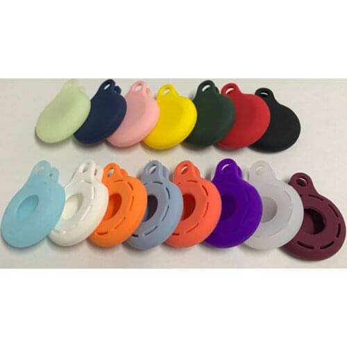 Silicone Protective Case Sleeve For Airtag Tracker Soft Cover Finder Holder with Keychain Anti-lost Location for Apple Airtags