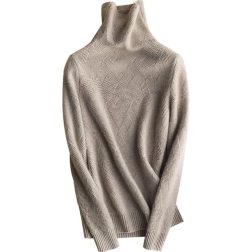 Cashmere Sweater Women Turtleneck Fashion Knitted Sweater Pullover Korean Ladies Sweaters 2020 Jersey Mujer KJ4015