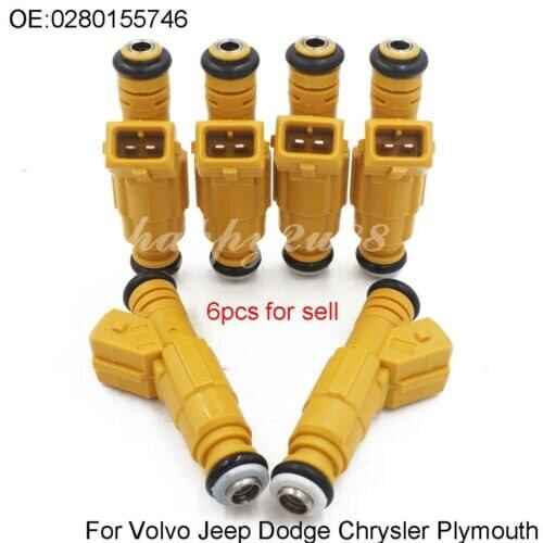 Deleen 8x High impedance Fuel Injector 0280155746 For Volvo Jeep Dodge Car Accessories