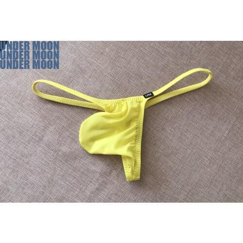 T Pants Super thin waist belt new mens ice silk thong pure color comfortable bag mens thin translucent underwear