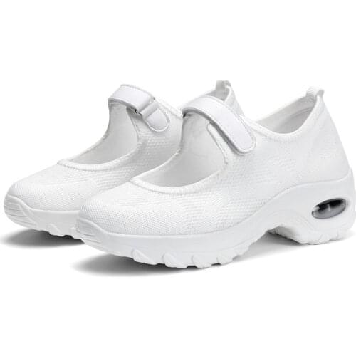 2021 New Summer Fashion Women Flat Shoes Women Breathable Casual Shoes Flying Woven Air Cushion Shoes Light and Comfortable