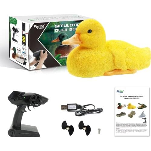 V203 Flytec Controllable Cute Decoy Hunting Duck 2 In 1 RC Boat For Garden Decoration Swimming Pool Toys