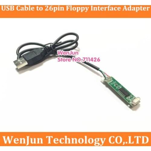 High Quality 20cm USB Cable to 26pin Floppy Interface Adapter PCB Converter Board driver board 1pcs/lot