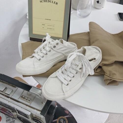 Women Vulcanize Shoes Fashion Canvas Flats Sneakers Lace-up Slip on Ladies Casual Autumn Comfortable 2020 Green Classic Shoes