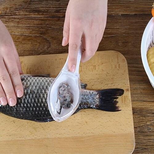 Fish Cleaning Tool Scraping Scales Device Home Kitchen Cooking Tools 1Pcs Plastic Tool
