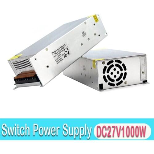 1000W 27V 37A Single Output Switching power supply DC27V SMPS for LED Strip light Stepper Motor AC to DC LED Driver