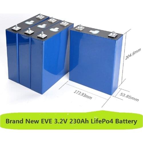 EVE 2021 Brand New Distribution Price 3.2V 230Ah Prismatic Cell DIY Battery Pack For Electric Wheelchairs Solar Systems